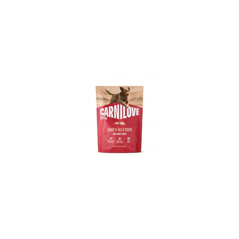 CARNILOVE ACTIVE Dog Lamb & Wild Boar sausas pašaras | AKVANAMAI