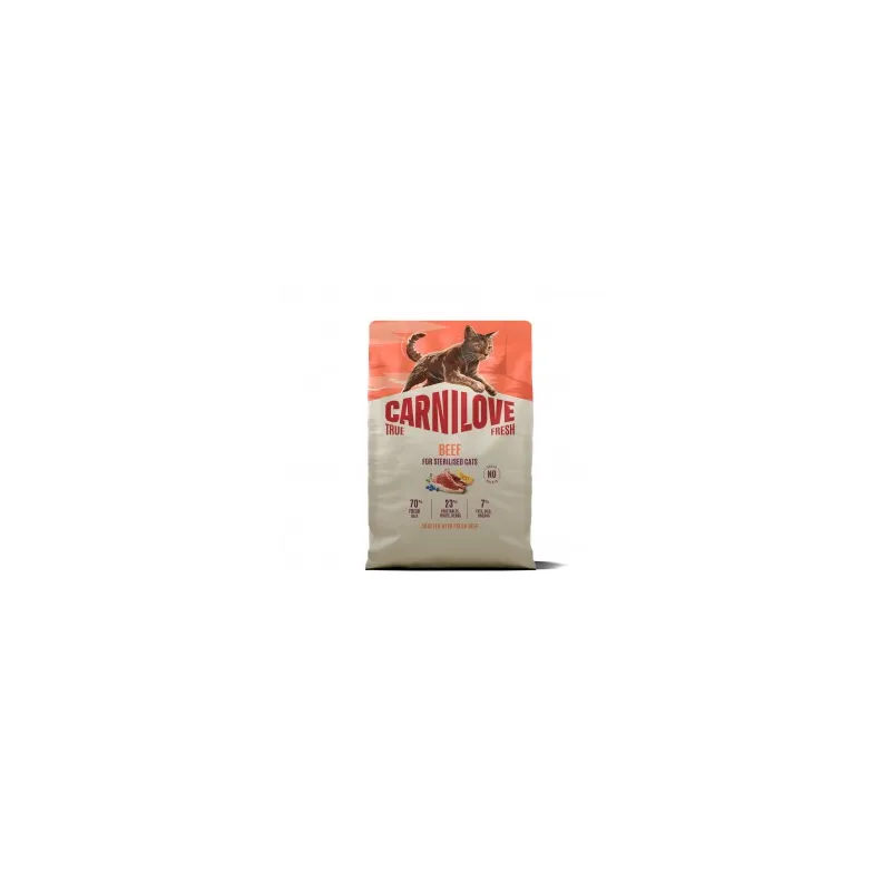 CARNILOVE TRUE FRESH Cat Dry Beef Adult Cat | AKVANAMAI