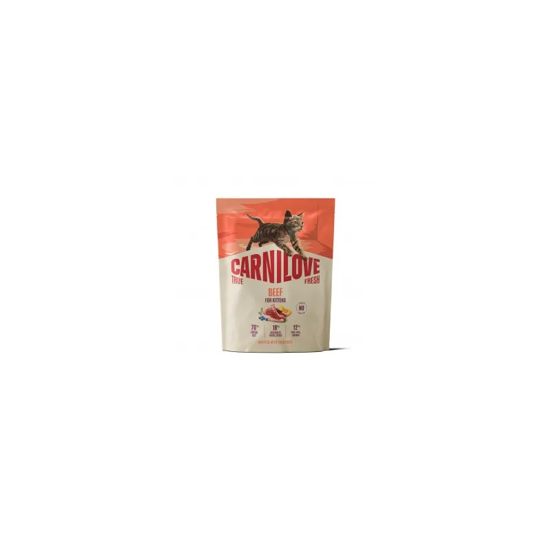 CARNILOVE TRUE FRESH Cat Dry Beef for Kittens sausas | AKVANAMAI