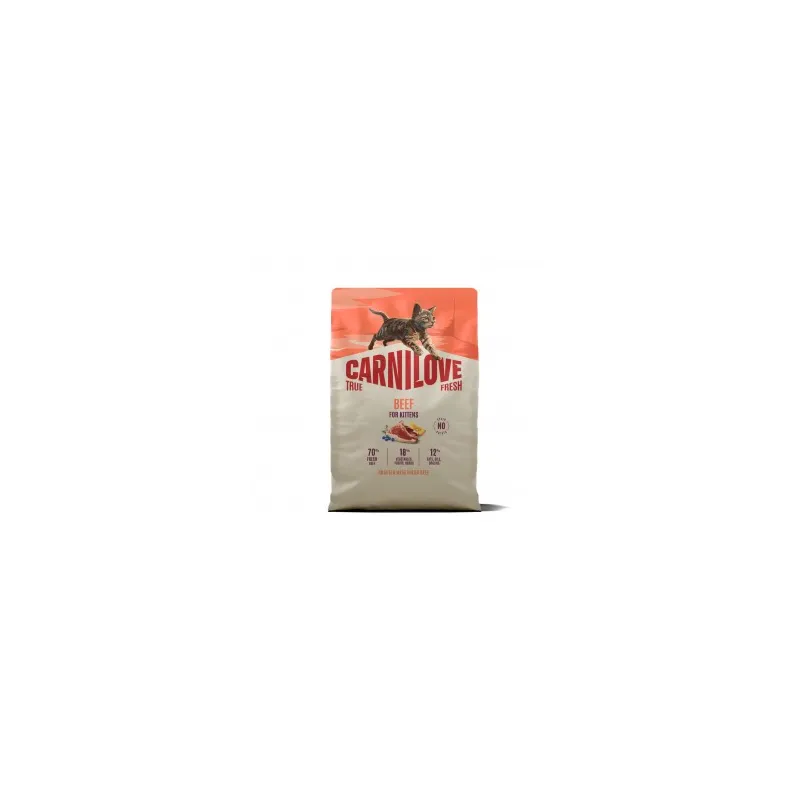 CARNILOVE TRUE FRESH Cat Dry Beef for Kittens sausas | AKVANAMAI
