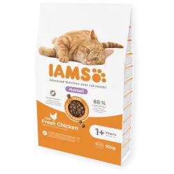 IAMS Adult Cat Hairball (vištiena) 10kg | AKVANAMAI