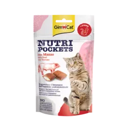 GimCat Nutri Pockets with Beef &amp; Malt 60g | AKVANAMAI