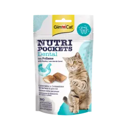 GimCat Nutri Pockets Dental skanėstai katėms 60g | AKVANAMAI