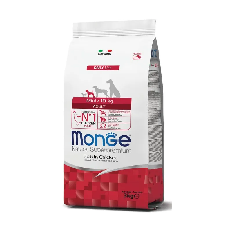 Monge mini adult sausas pašaras (vištiena) 0,8kg | AKVANAMAI