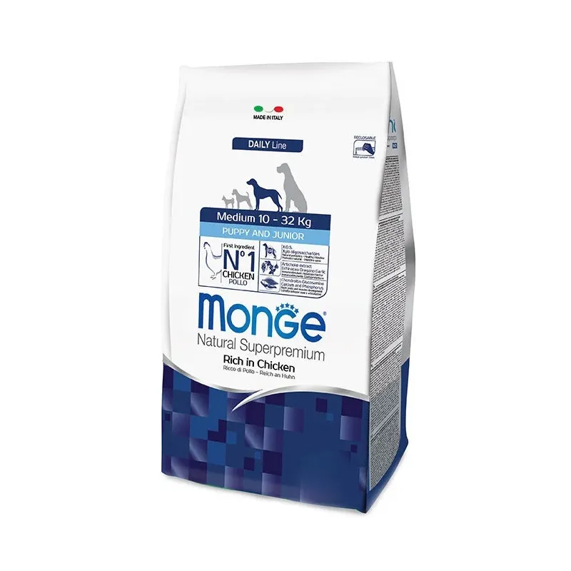 Monge medium puppy sausas pašaras (vištiena) 0,8kg | AKVANAMAI