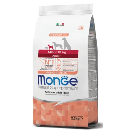 Monge mini adult sausas pašaras (lašiša ir ryžiai) | AKVANAMAI