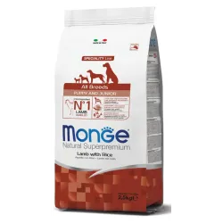 Monge puppy sausas pašaras (ėriena ir ryžiai) 2,5kg | AKVANAMAI