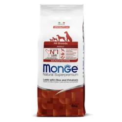 Monge adult sausas pašaras (ėriena, ryžiai, bulvės) | AKVANAMAI