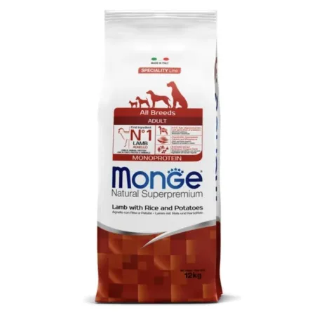 Monge adult sausas pašaras (ėriena, ryžiai, bulvės) | AKVANAMAI