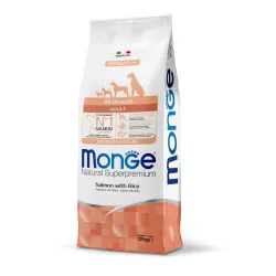 Monge adult sausas pašaras (lašiša ir ryžiai) 12kg | AKVANAMAI