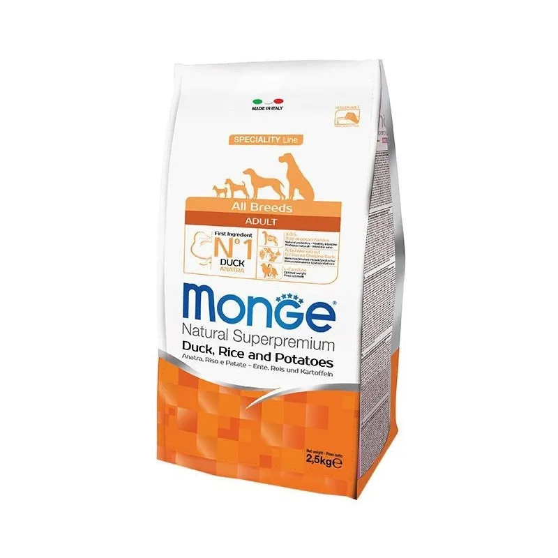 Monge adult sausas pašaras (antiena, ryžiai, bulvės) | AKVANAMAI