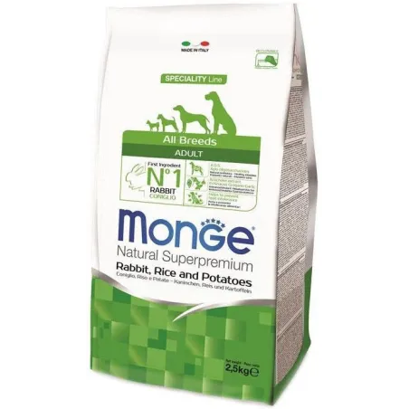 Monge adult sausas pašaras (triušiena, ryžiai | AKVANAMAI