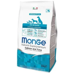 Monge Hypoallergenic adult sausas pašaras (lašiša ir | AKVANAMAI