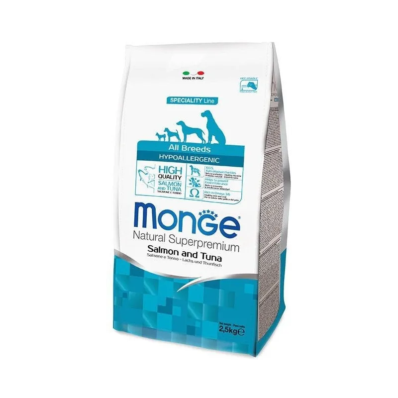 Monge Hypoallergenic adult sausas pašaras (lašiša ir | AKVANAMAI