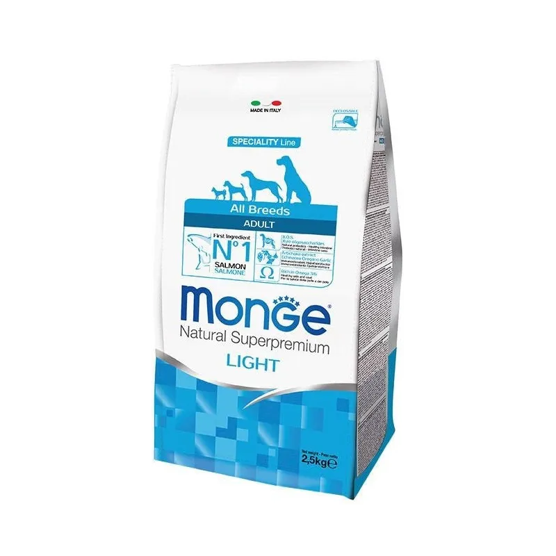 Monge Light adult sausas pašaras suaugusiems šunims | AKVANAMAI