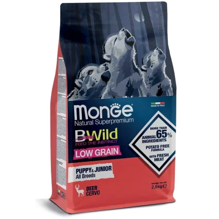 Monge BWild puppy sausas pašaras (elniena) 2,5kg | AKVANAMAI