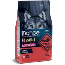 Monge BWild adult sausas pašaras (elniena) 2,5kg | AKVANAMAI