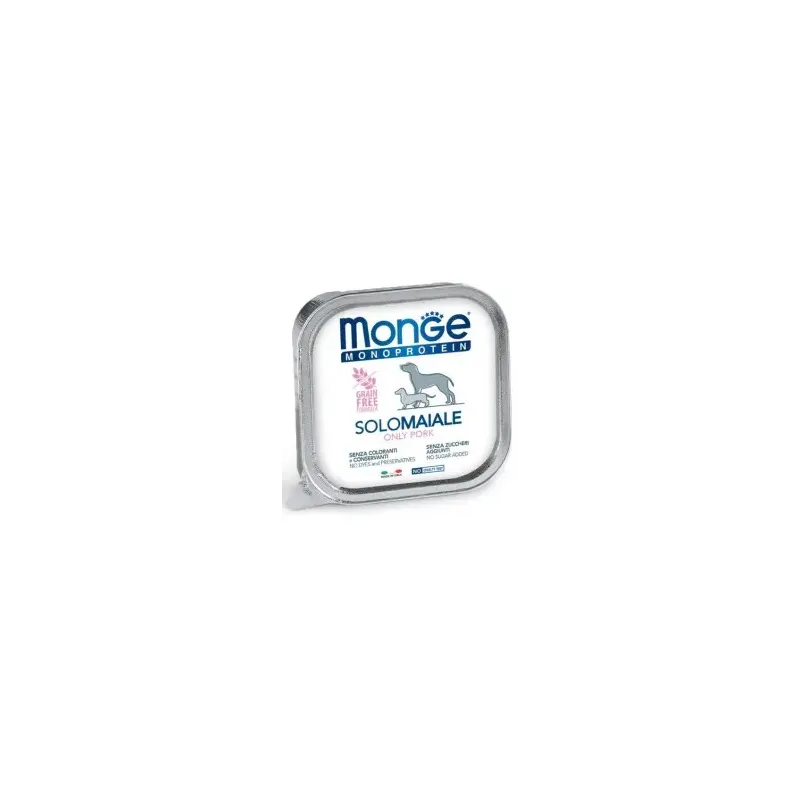 Monge Monoproteico "Solo" - Wet Dog Pate 100% pork | AKVANAMAI