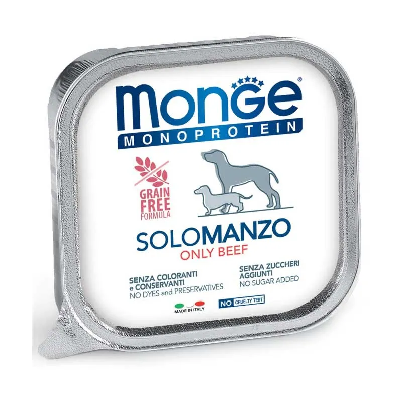 Monge Monoproteico "Solo" - Wet Dog Pate 100% beef | AKVANAMAI