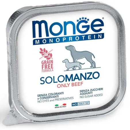 Monge Monoproteico "Solo" - Wet Dog Pate 100% beef | AKVANAMAI