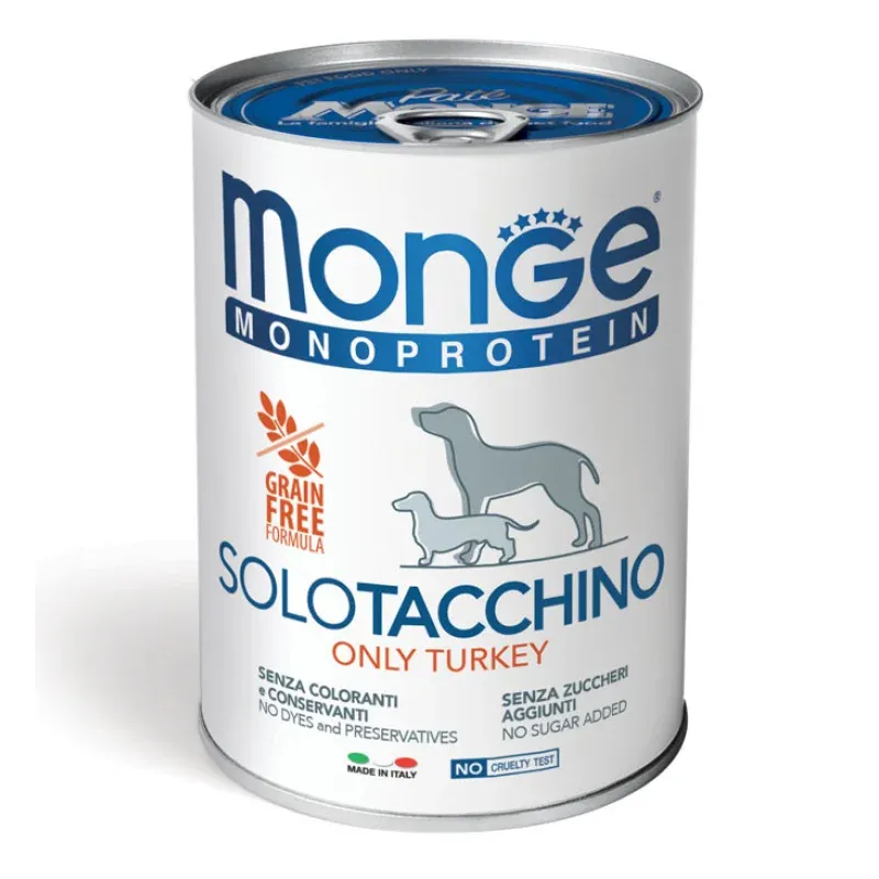 Monge Monoproteico "Solo" - Wet Dog Pate 100% turkey | AKVANAMAI