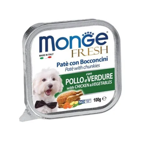 Monge Fresh paštetas šunims su vištienos gabalėliais | AKVANAMAI