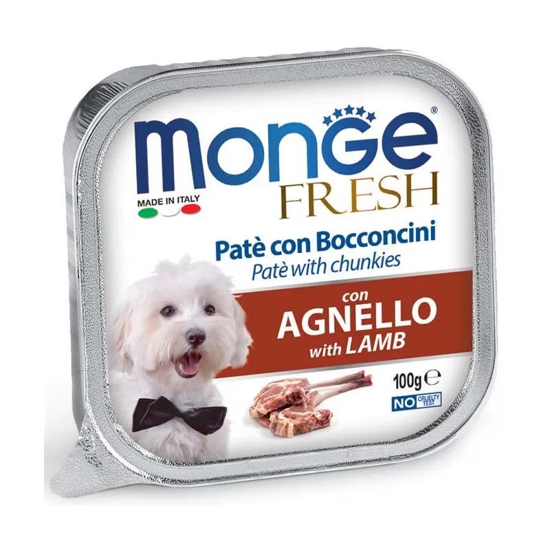 Monge Fresh paštetas šunims su ėrienos | AKVANAMAI