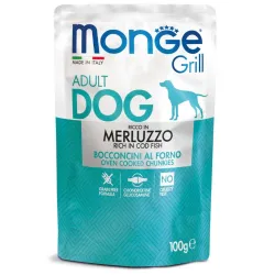 Monge Grill konservuotas pašaras šunims su menke 100g | AKVANAMAI