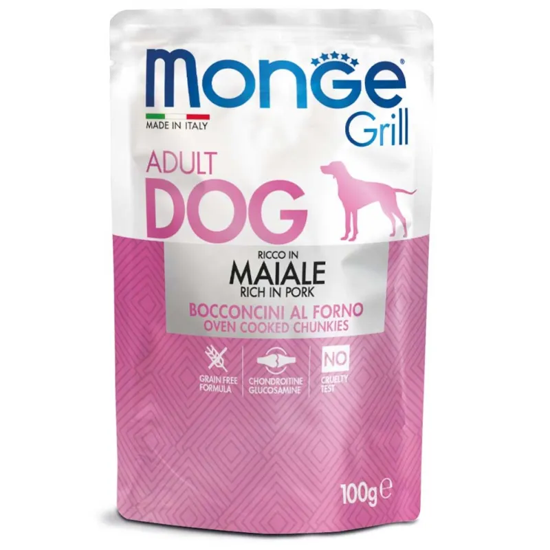 Monge Grill konservuotas pašaras šunims su kiauliena | AKVANAMAI