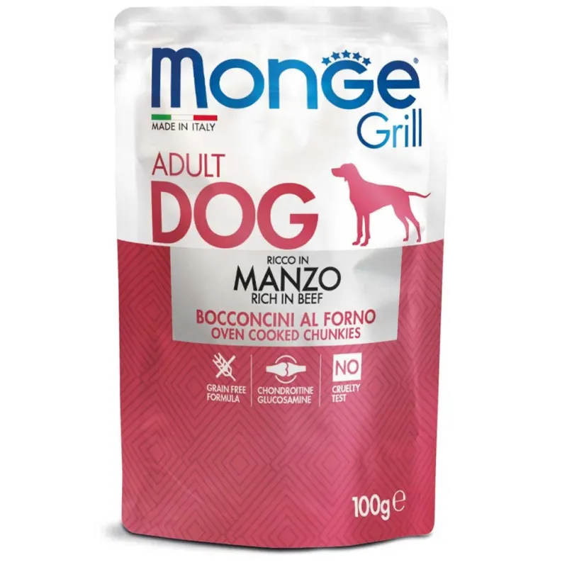 Monge Grill konservuotas pašaras šunims su jautiena | AKVANAMAI