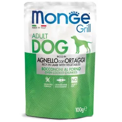 Monge Grill konservuotas pašaras šunims su ėriena ir | AKVANAMAI