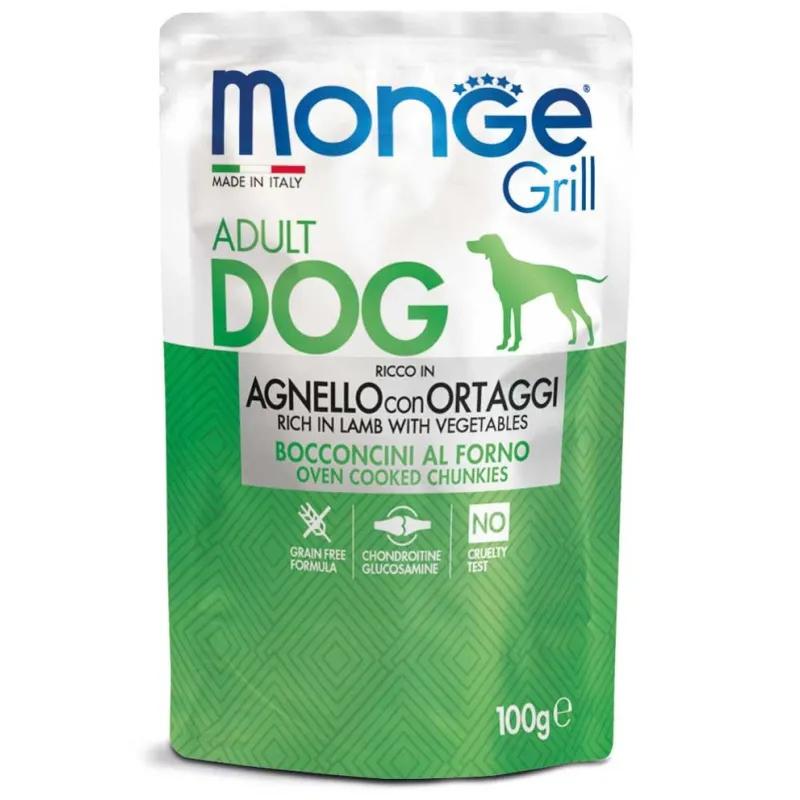 Monge Grill konservuotas pašaras šunims su ėriena ir | AKVANAMAI