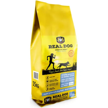 Real Dog Sensitive 15kg pašaras suaugusiems šunims | AKVANAMAI