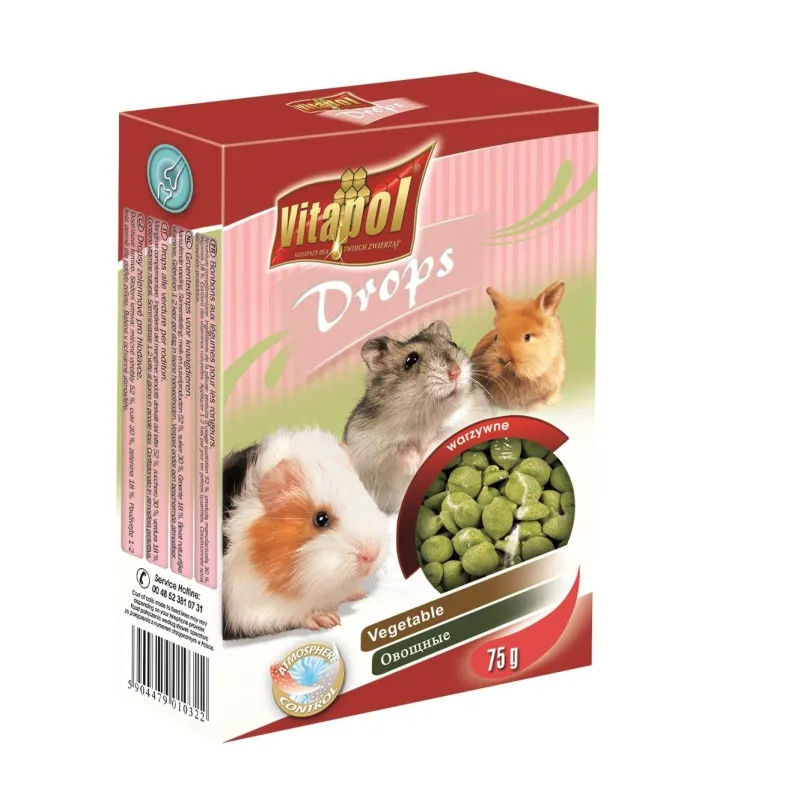 Vitapol lašeliai graužikams su daržovėmis 75g | AKVANAMAI