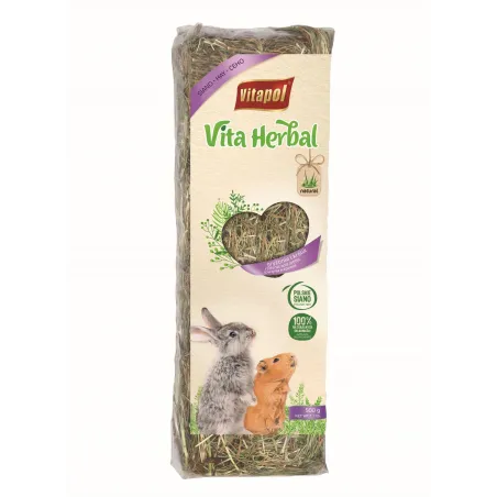 Vitapol natūralus šienas graužikams ir triušiams 500g | AKVANAMAI