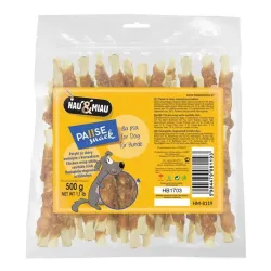 Hau&amp;Miau balti pagaliukai apsukti vištiena 500g | AKVANAMAI