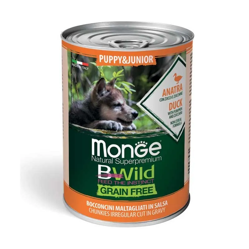 Monge BWild puppy konservuotas pašaras su antiena | AKVANAMAI