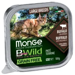Monge BWild Large Breed keptas paštetas katėms su | AKVANAMAI