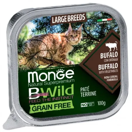 Monge BWild Large Breed keptas paštetas katėms su | AKVANAMAI