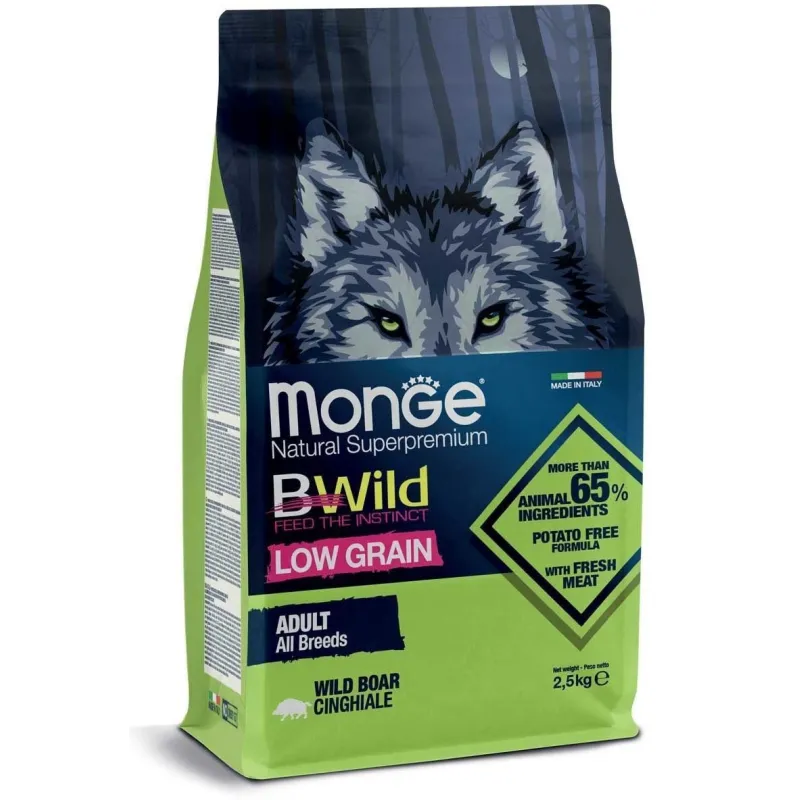 Monge BWild adult sausas pašaras suaugusiems šunims | AKVANAMAI