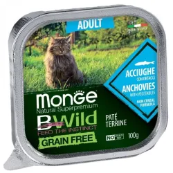 Monge BWild adult paštetas katėms su ančiuviais ir | AKVANAMAI