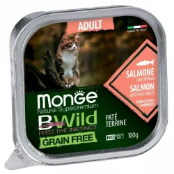 Monge BWild adult paštetas katėms su lašiša ir | AKVANAMAI