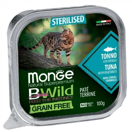 Monge BWild adult paštetas sterilizuotoms katėms su | AKVANAMAI