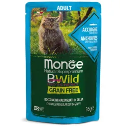 Monge BWild kons. pašaras katėms su ančiuviais ir | AKVANAMAI