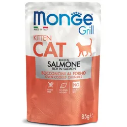 Monge GRILL Kitten konservuotas pašaras kačiukams su | AKVANAMAI