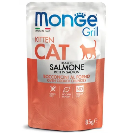 Monge GRILL Kitten konservuotas pašaras kačiukams su | AKVANAMAI