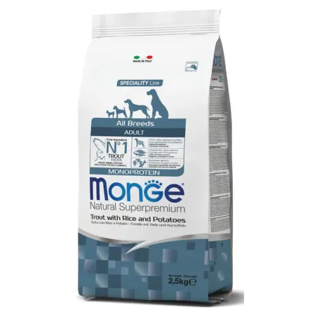 Monge Dry Dog All Br. Adult Monoprotein Trout, Rice | AKVANAMAI
