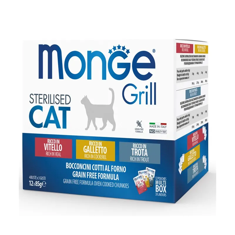 Monge Grill konservuotas pašaras sterilizuotoms | AKVANAMAI