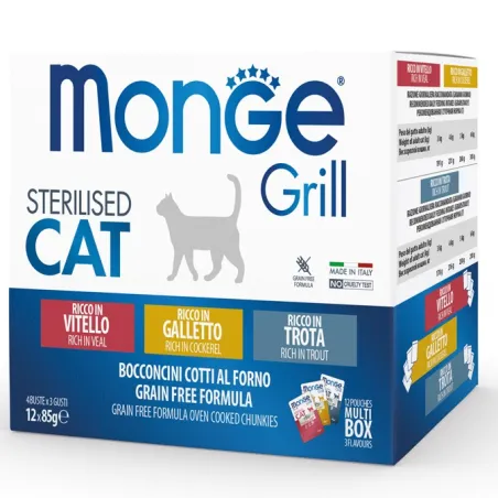 Monge Grill konservuotas pašaras sterilizuotoms | AKVANAMAI