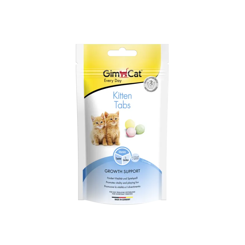 GIMCAT KITTEN TABS skanėstai jaunoms katėms 40g | AKVANAMAI